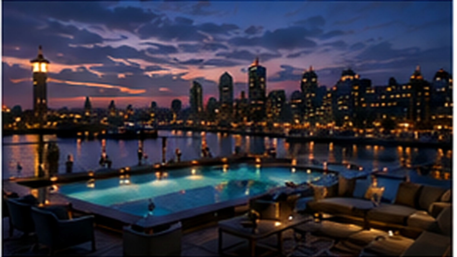 Resort pool terrace